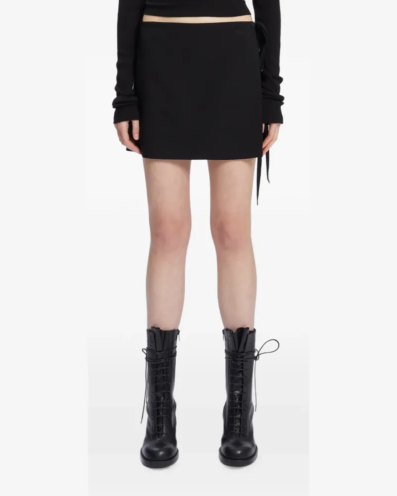 Ann Demeulemeester Kurzer Wickelrock - Schwarz Schwarz