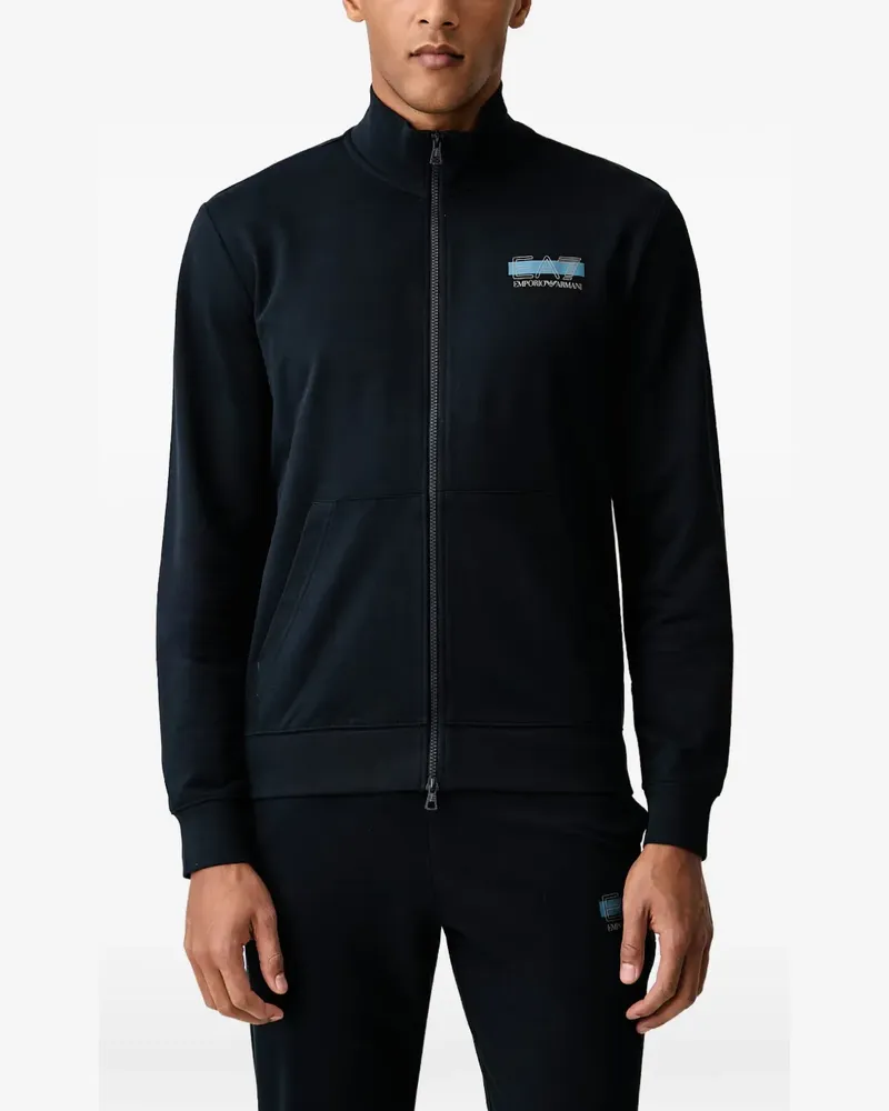 EA7 logo-print zip-up tracksuit - Blau Blau