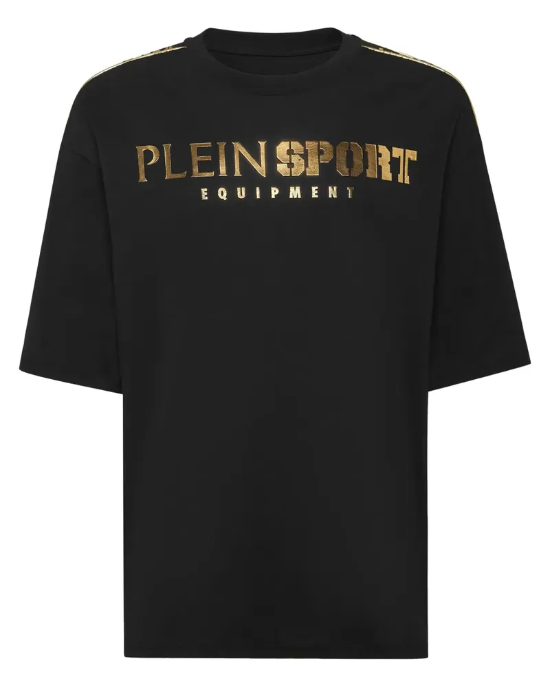 Philipp Plein Laminiertes T-Shirt - Schwarz Schwarz
