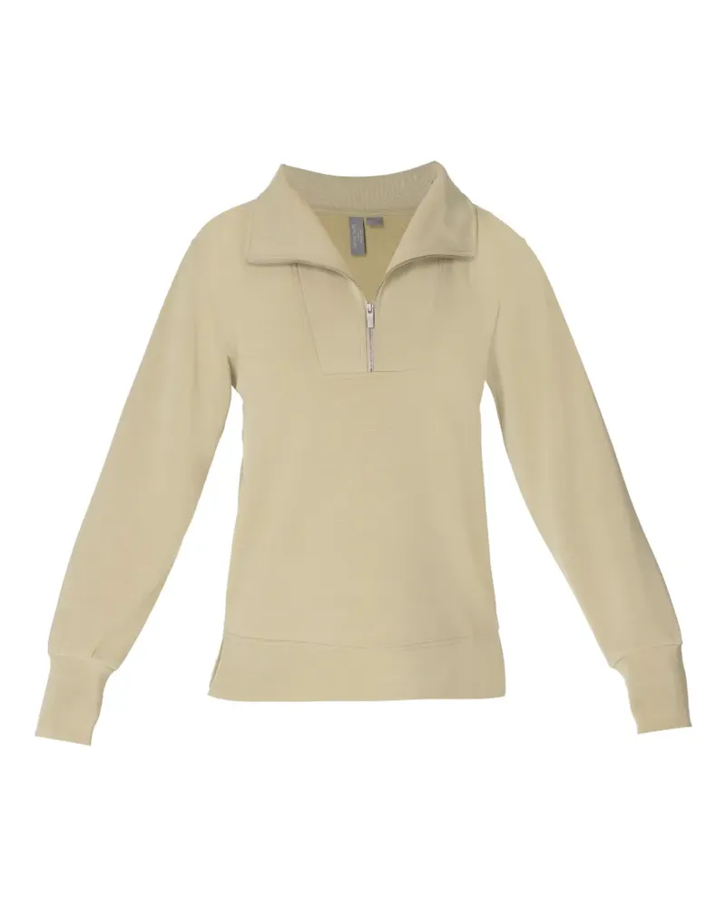 Sweaty Betty Sand Wash Sweatshirt mit Viertelreißverschluss - Grün Grün