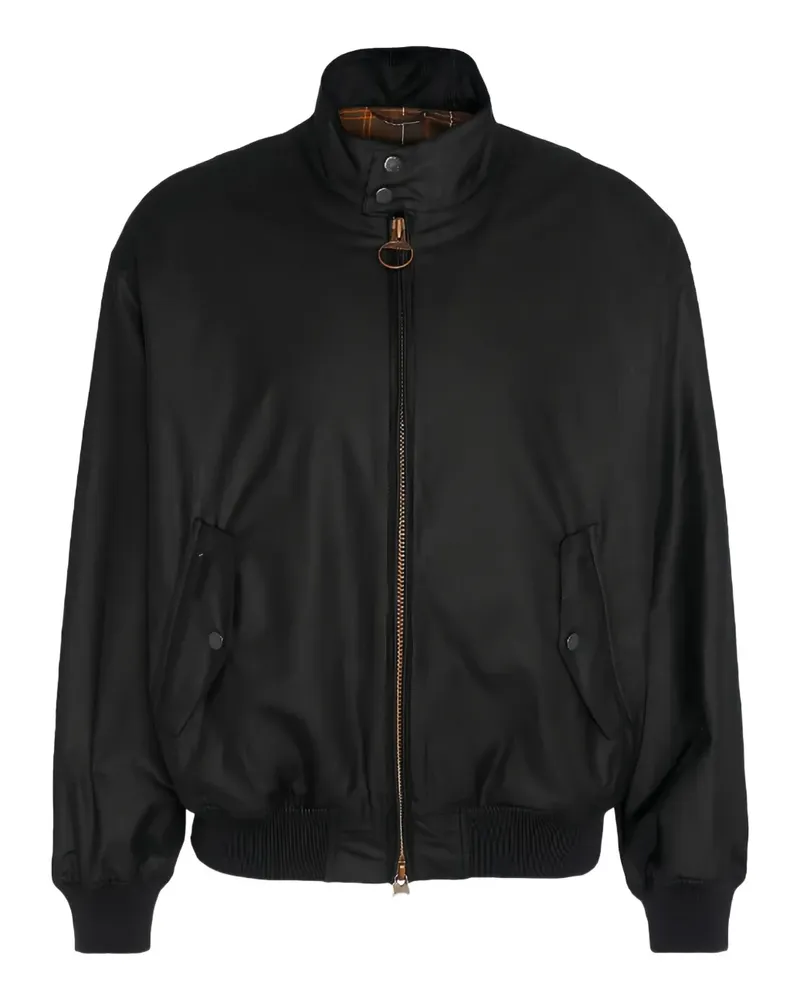 Baracuta x BARBOUR gerippte Jacke mit Reißverschluss - Schwarz Schwarz