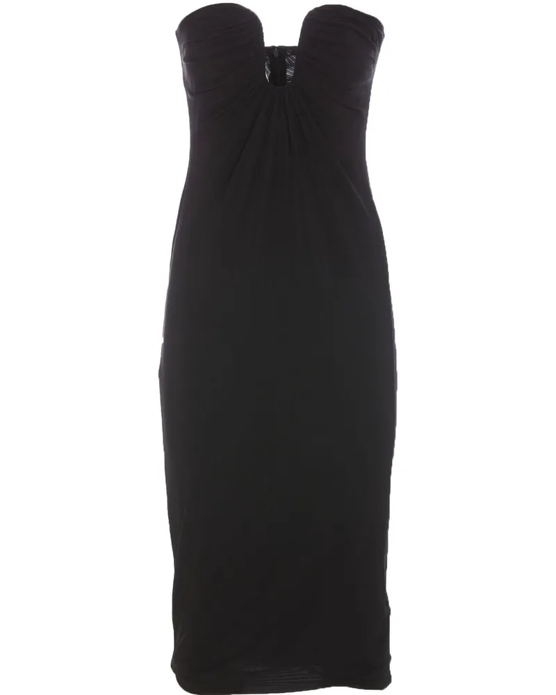 Pinko Schulterfreies Kleid - Schwarz Schwarz