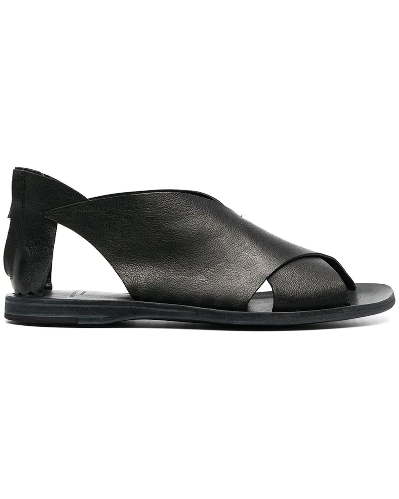 Officine Creative Italia Pantoletten mit überkreuzten Riemen - Schwarz Schwarz