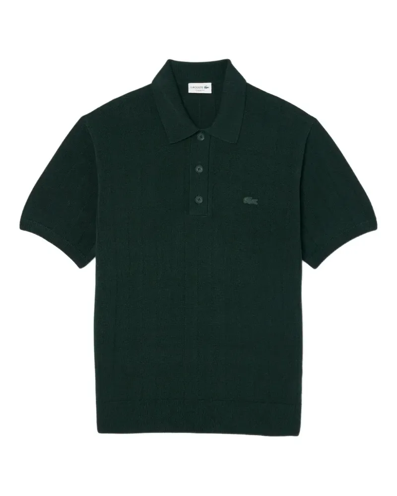Lacoste Poloshirt mit Zopfmuster - Grün Grün