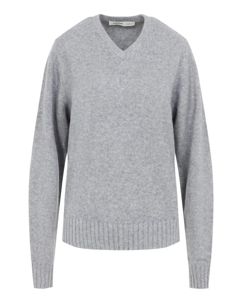 Carven mélange-effect V-neck sweater - Grau Grau