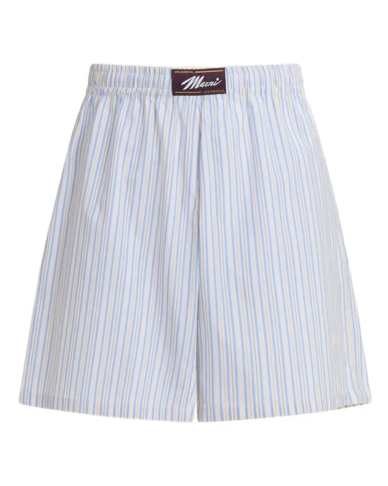 Marni Gestreifte Badeshorts mit Stretchbund - Blau Blau