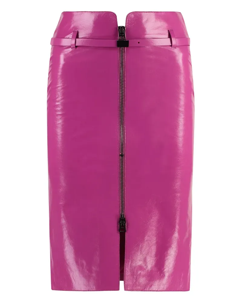 Tom Ford Klassischer Lederrock - Rosa Rosa