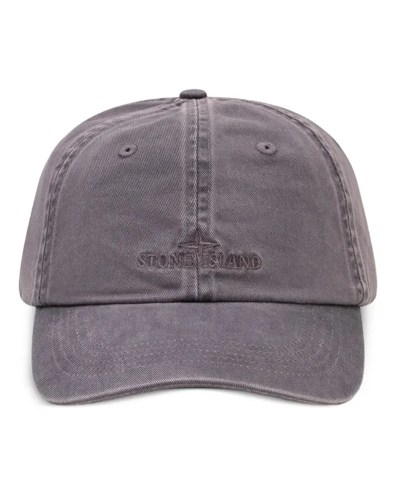 Stone Island logo-embroidered cap - Grau Grau