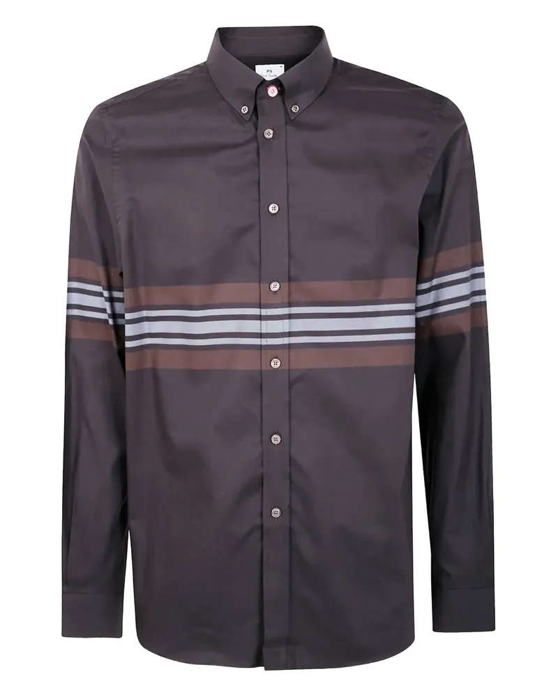 Paul Smith Gestreiftes Hemd - Schwarz Schwarz