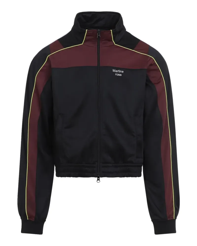 Martine Rose Shrunken zip-up track jacket - Schwarz Schwarz