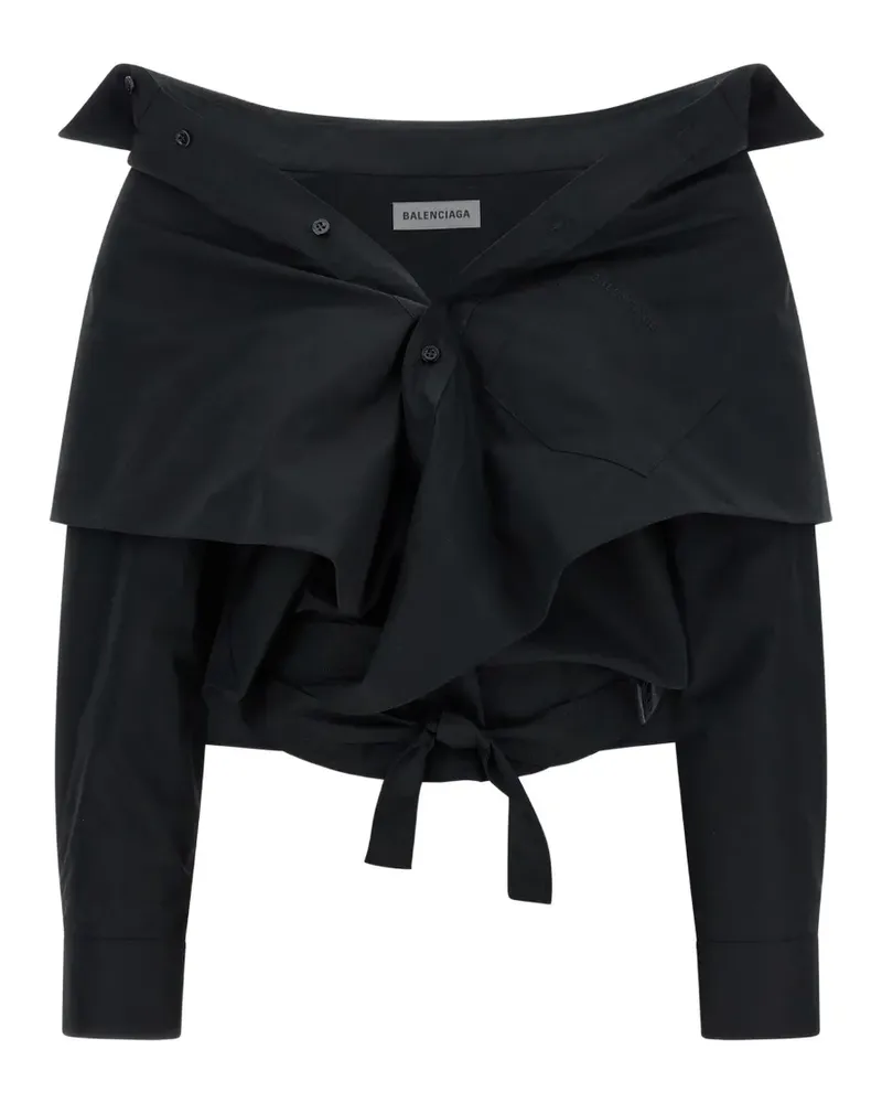 Balenciaga off-shoulder shirt - Schwarz Schwarz