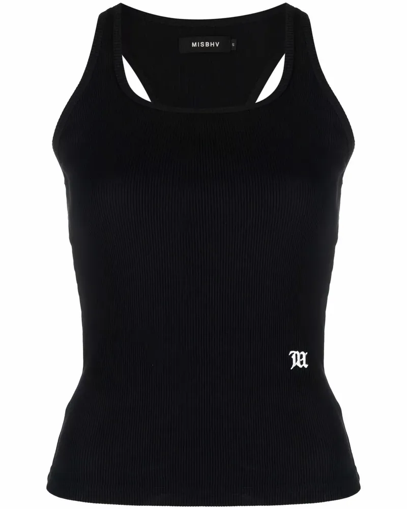 MISBHV Tanktop aus geripptem Strick - Schwarz Schwarz