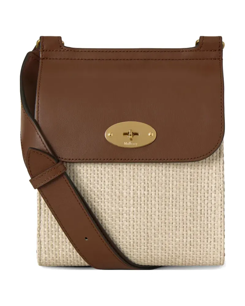 Mulberry small Anthony raffia messenger bag - Nude Nude