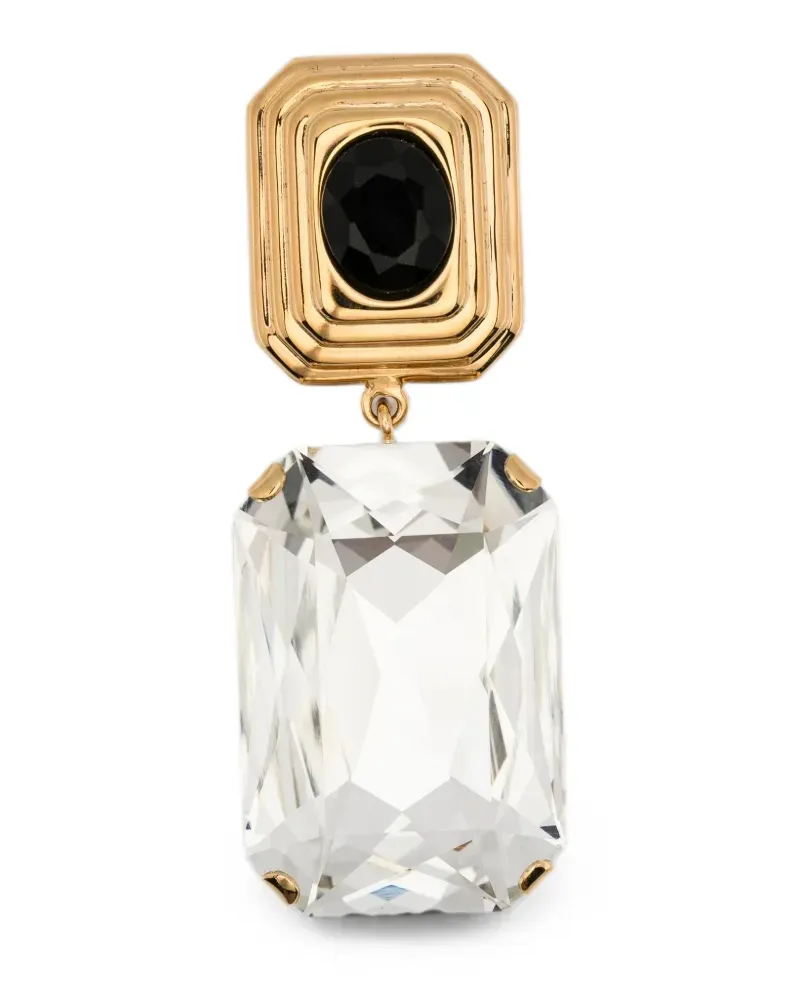 Alessandra Rich crystal-embellished drop-design earrings - Gold Gold