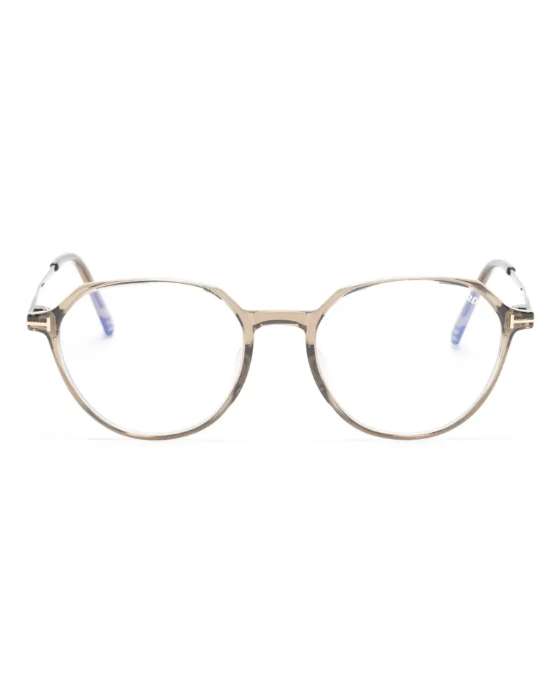 Tom Ford Brille mit rundem Gestell - Braun Braun