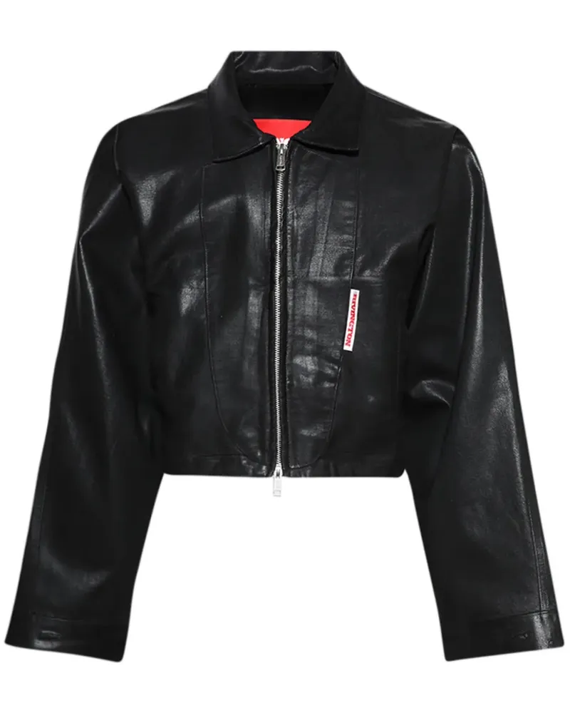 RRR123 Rose Trucker-Jacke - Schwarz Schwarz