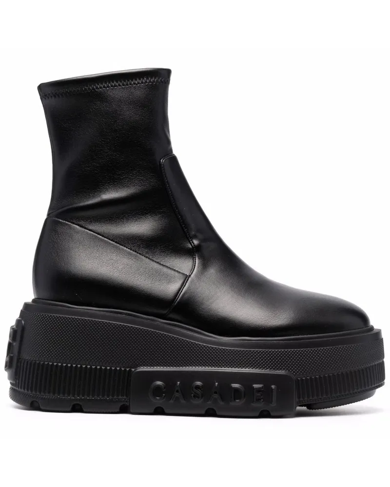 Casadei Stiefeletten mit Plateau - Schwarz Schwarz