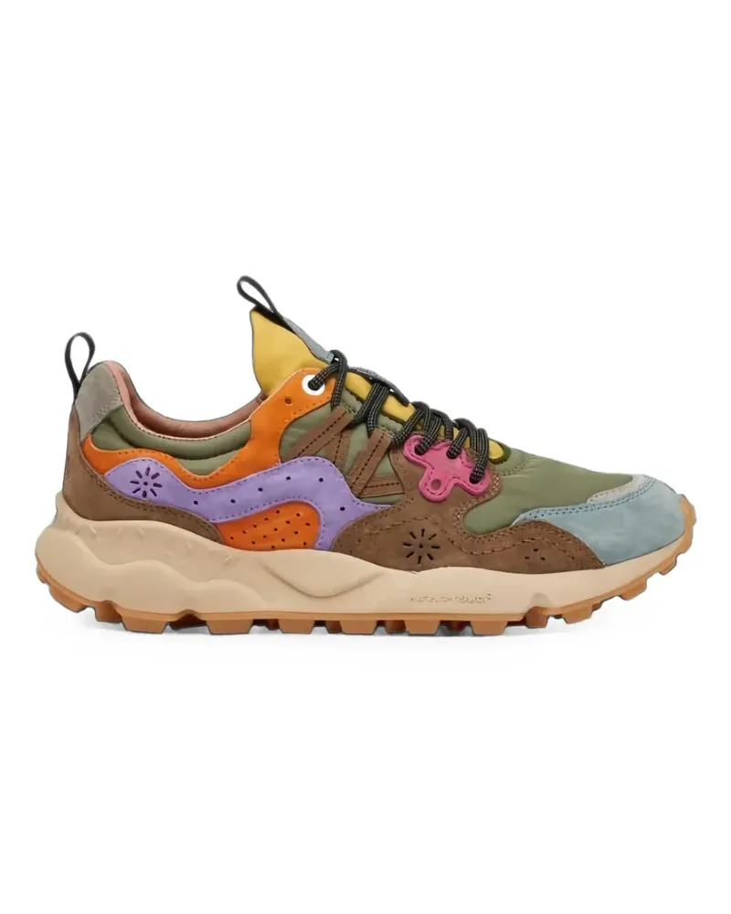 Flower MOUNTAIN panelled perforated sneakers - Braun Braun