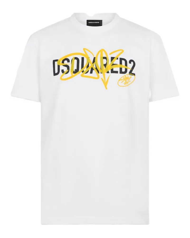 Dsquared2 graffiti cool-fit T-Shirt - Weiß Weiß