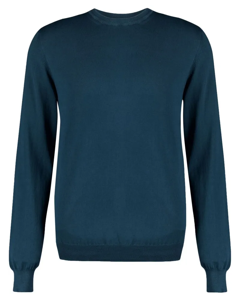 Boglioli Sweatshirt mit Rundhalsausschnitt Blau