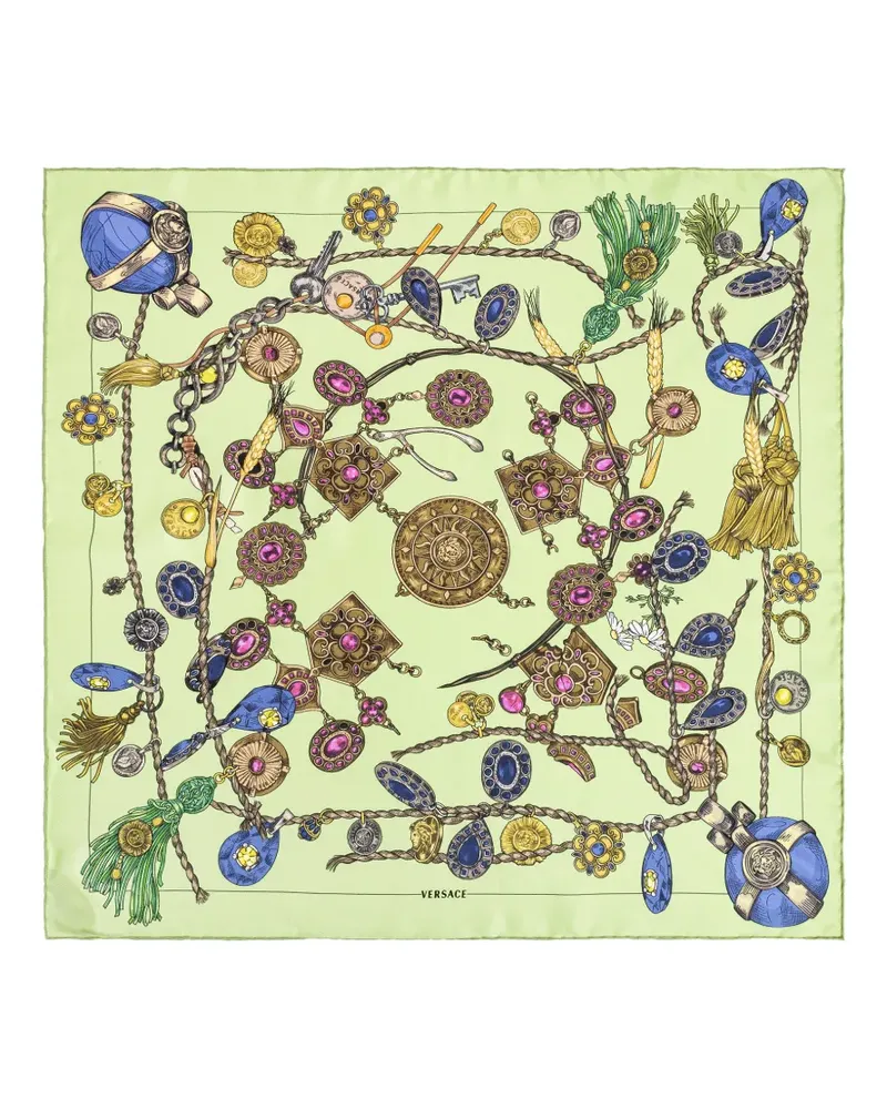 Versace jewellery-print silk scarf - Grün Grün