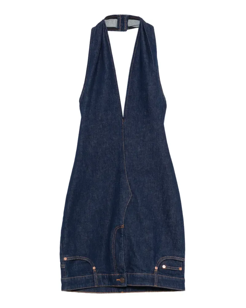 Moschino Jeanskleid mit Neckholder - Blau Blau