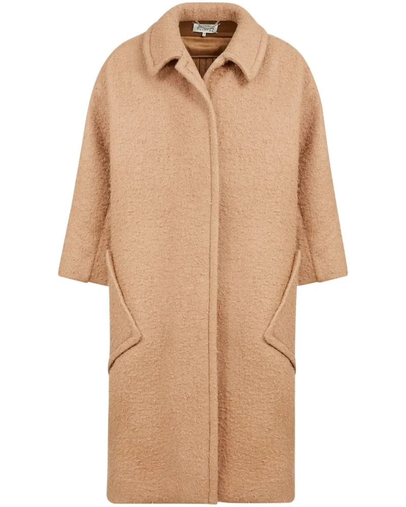 Maison Margiela Bouclé-Mantel aus Mohair - Nude Nude