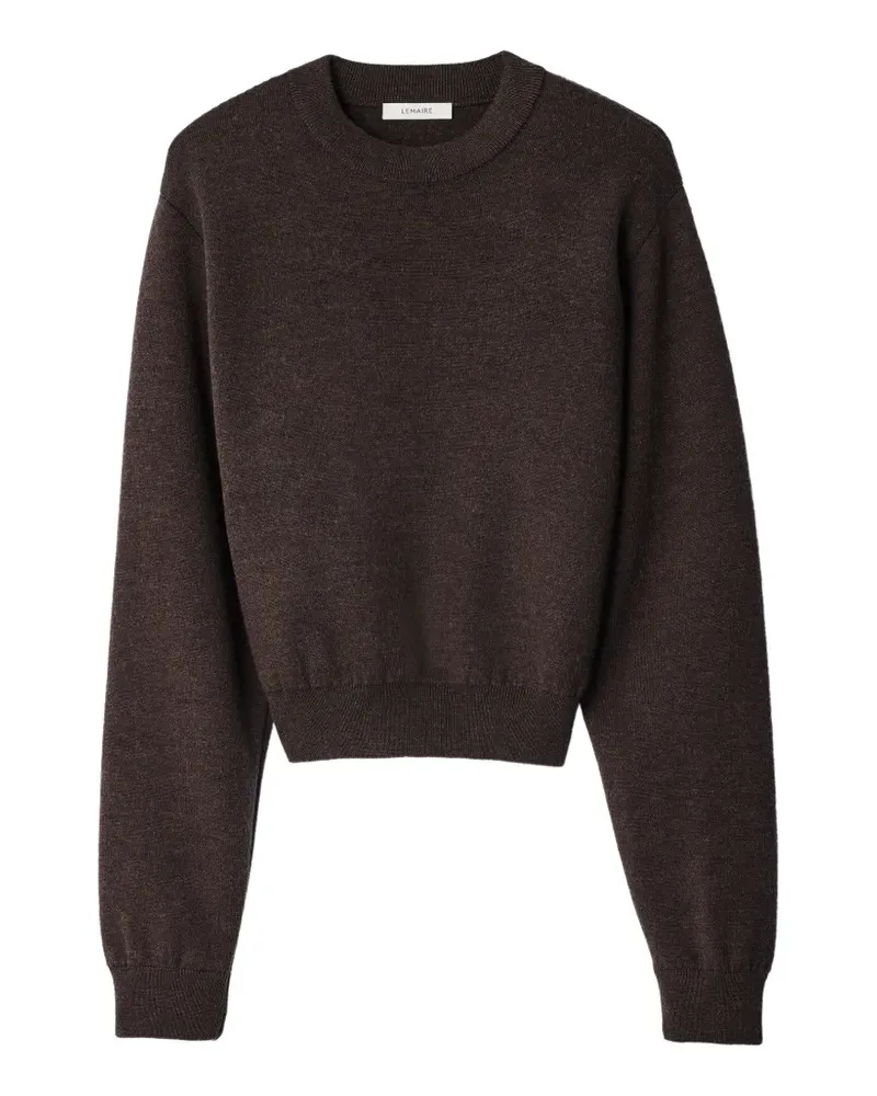 Christophe Lemaire Kurzer Pullover aus Merinowolle - Braun Braun