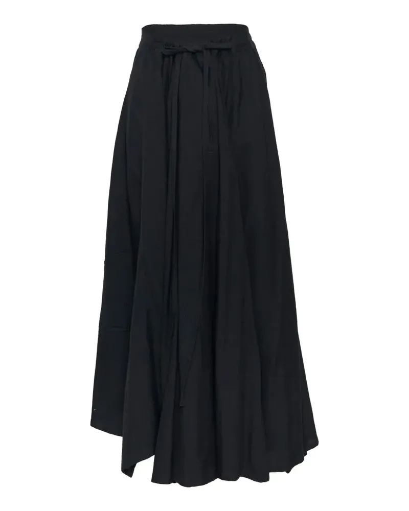 Yohji Yamamoto gathered asymmetric trousers - Schwarz Schwarz