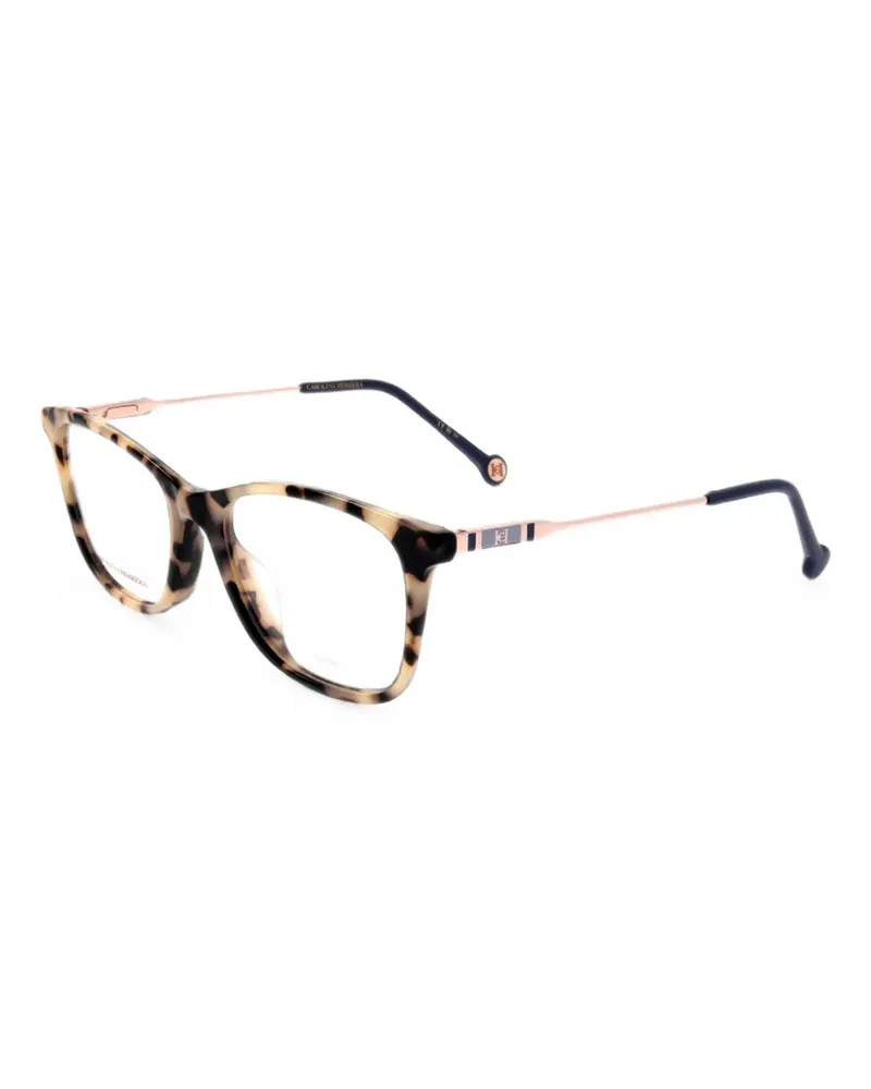 Carolina Herrera New York tortoiseshell-effect square-frame glasses - Nude Nude