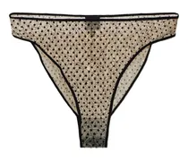 Slip aus Spitze mit Polka Dots - Nude