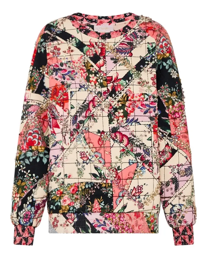 Camilla patchwork cotton sweatshirt - Nude Nude