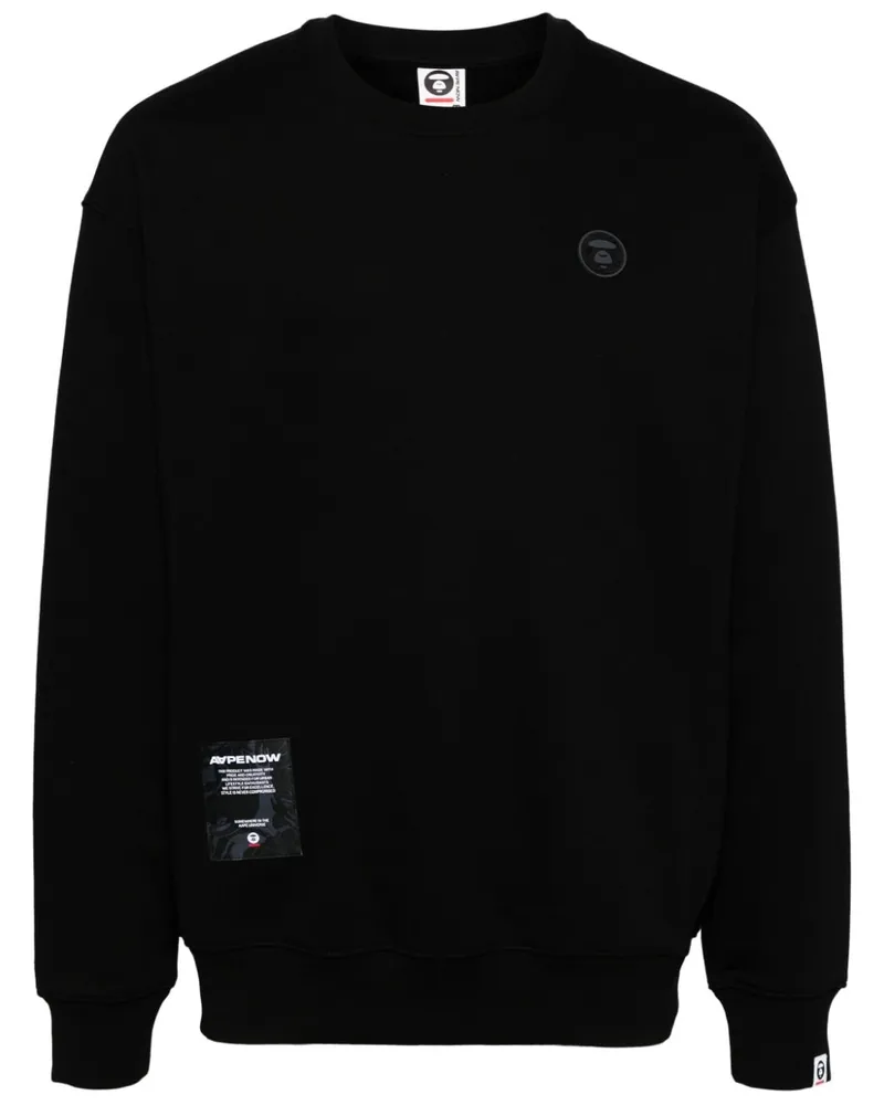 BAPE Sweatshirt mit Logo-Patch - Schwarz Schwarz