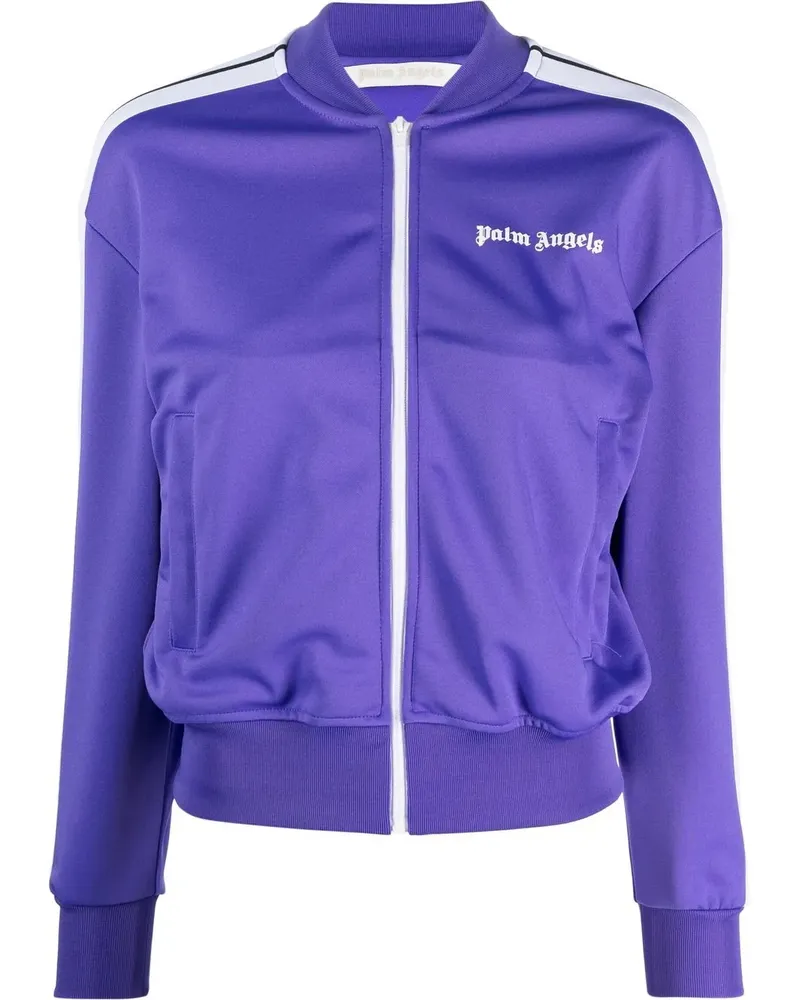 Palm Angels Sportjacke mit Logo-Print - Violett Violett