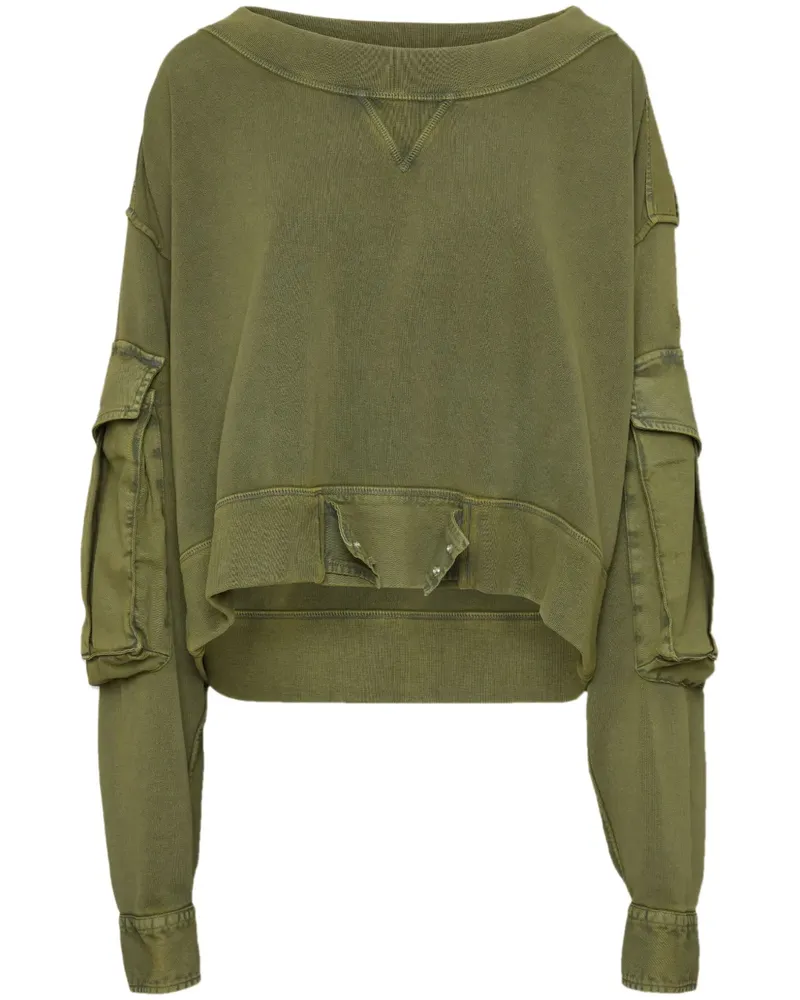 Dsquared2 Cargo-Sweatshirt im Distressed-Look - Grün Grün