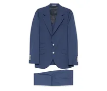 notched-lapel single-breasted suit - Blau
