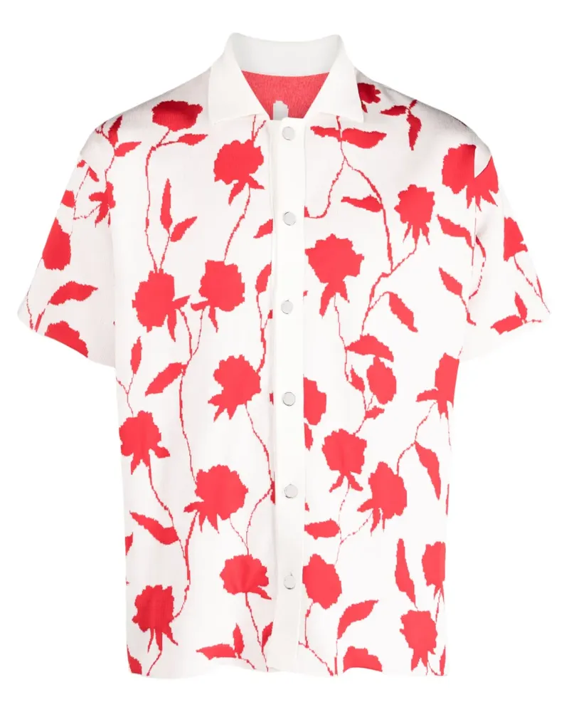 Jacquemus La Chemise Maille Jacquard-Hemd - Weiß Weiß