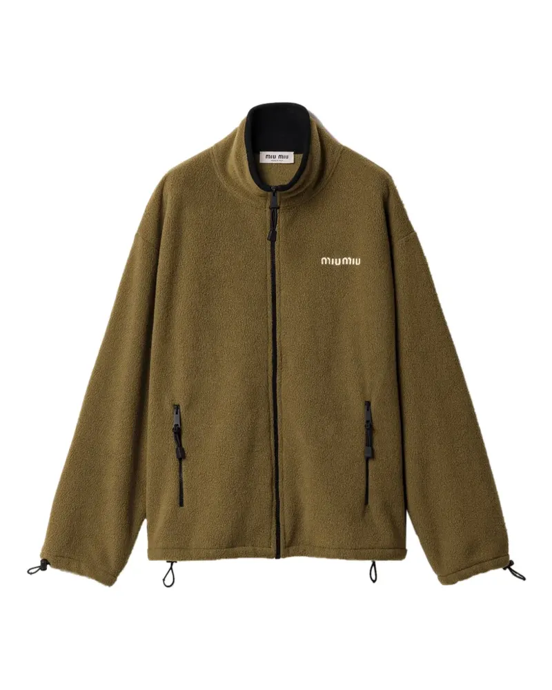 Miu Miu fleece zipper jacket - Grün Grün