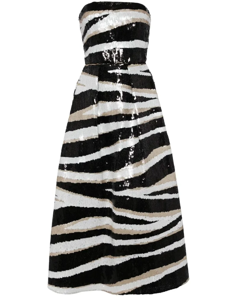 Elie Saab Schulterfreies Abendkleid - Schwarz Schwarz