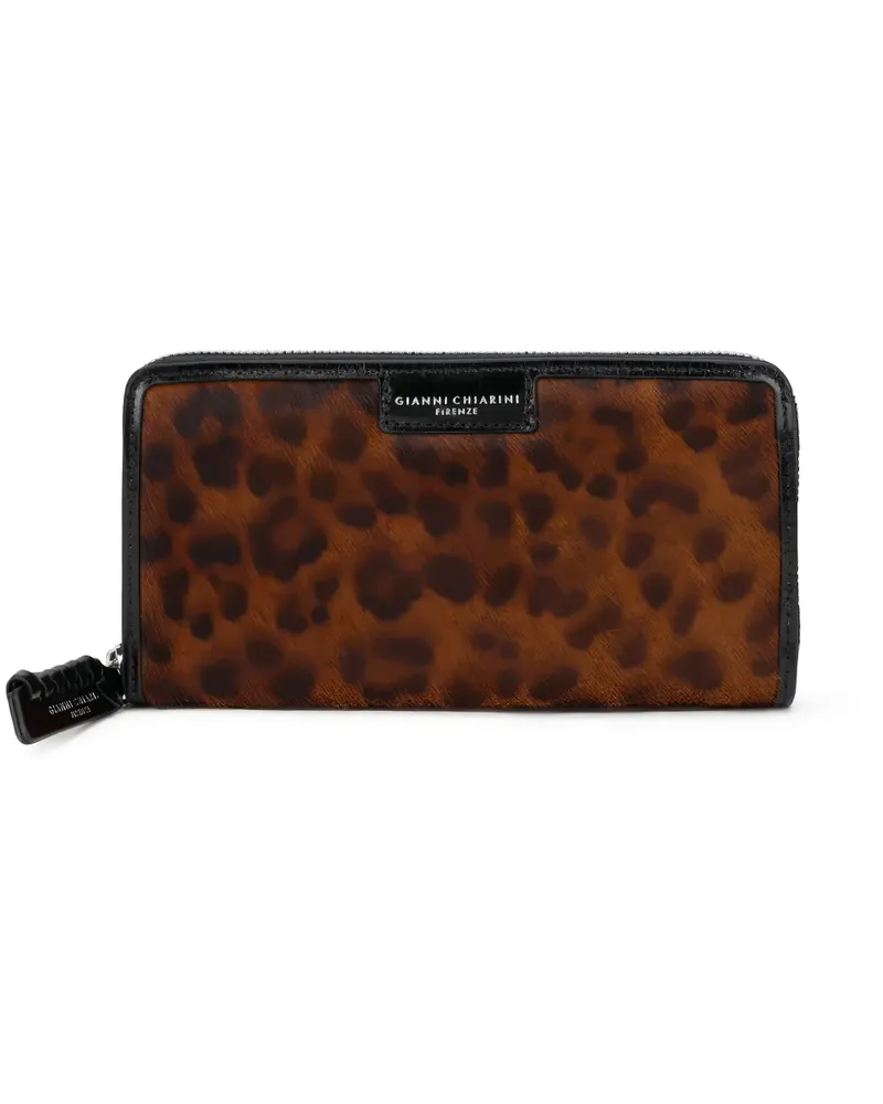 Gianni Chiarini Portemonnaie mit Leopardenprint - Braun Braun