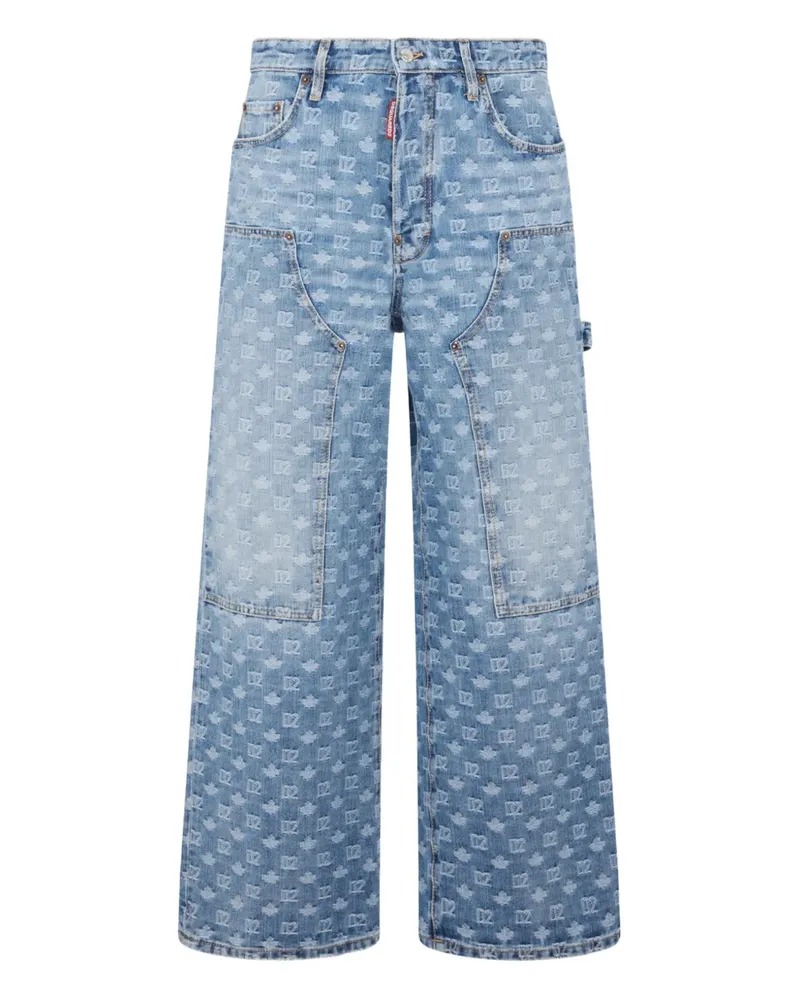 Dsquared2 Gürtel-Jeans mit mehreren Taschen - Blau Blau