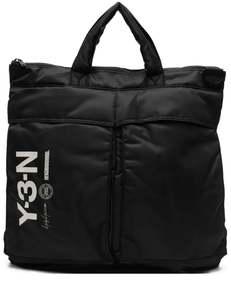 Y-3 N Tote Bag mit Reißverschluss - Schwarz Schwarz