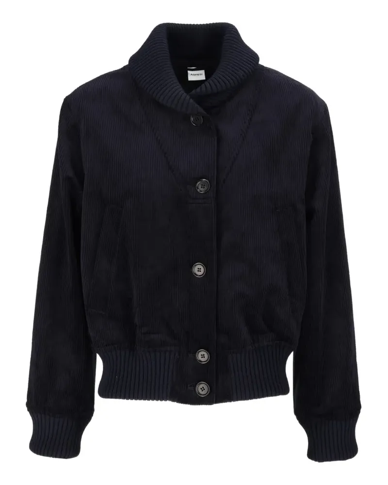 ASPESI corduroy shawl-collar jacket - Blau Blau