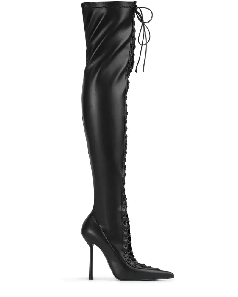 Le Silla COLETTE THIGH-HIGH BOOT 120 mm - Leather Effect Vegan Material - Schwarz Schwarz