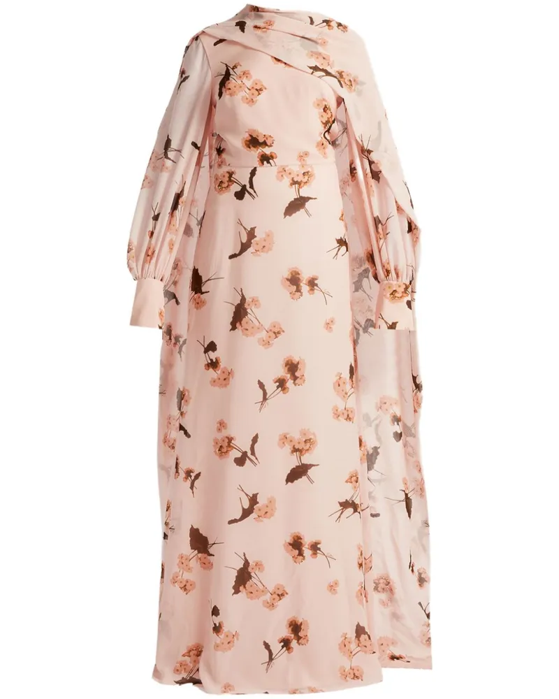 Erdem Drapiertes Abendkleid - Rosa Rosa