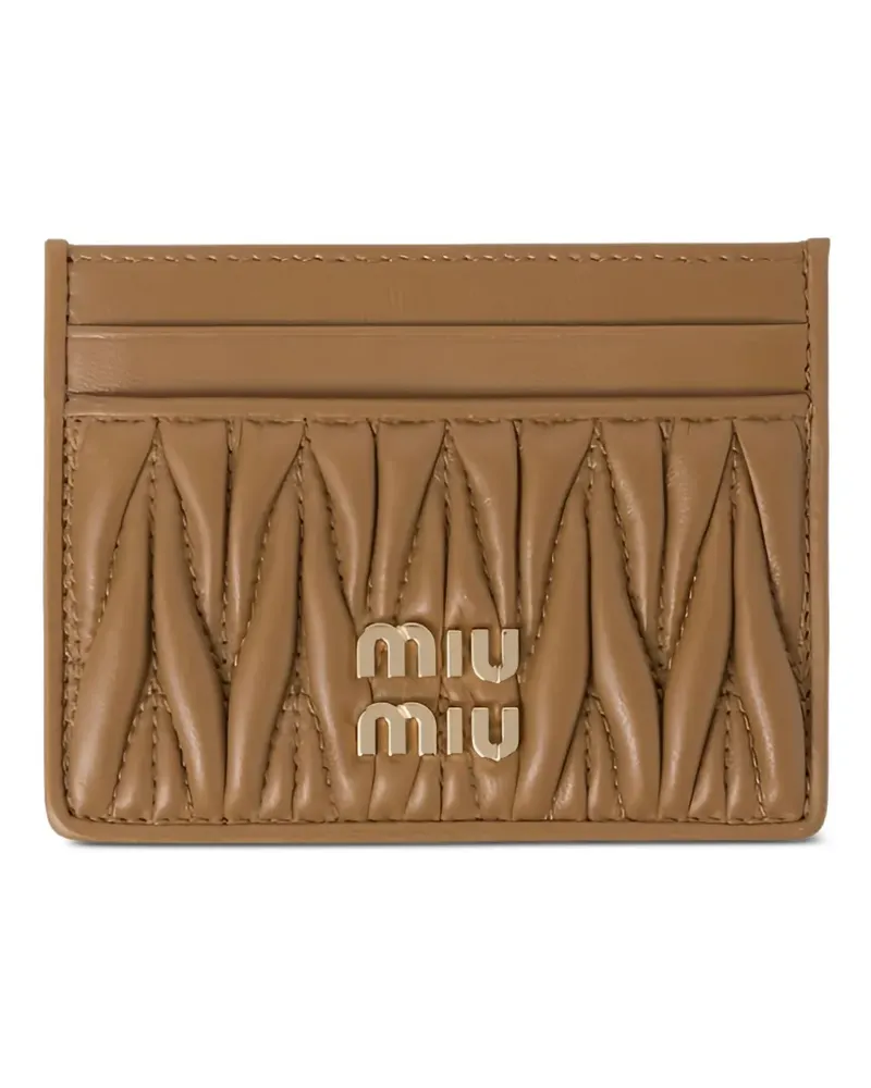 Miu Miu Kartenetui mit Matelassé-Motiv - Braun Braun
