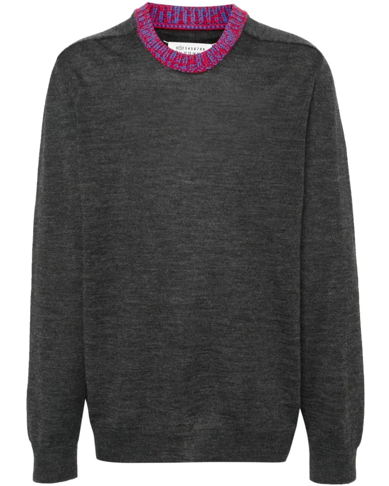 Maison Margiela Pullover mit Kontrastkragen - Grau Grau