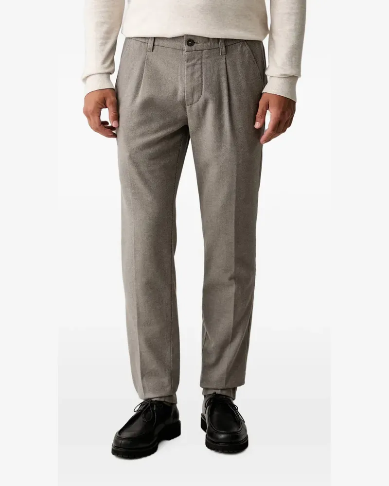 Marc O'Polo pleated-detail elasticated-waistband trousers - Grau Grau