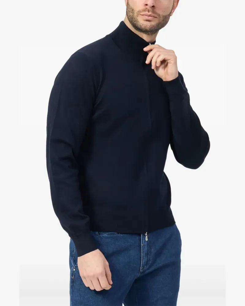 Gran Sasso Cardigan mit Reißverschluss - Blau Blau