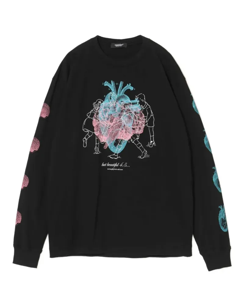 Undercover graphic-print long-sleeve top - Schwarz Schwarz